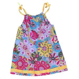 Hanna Andersson Floral Shoulder Tie A-Line Dress